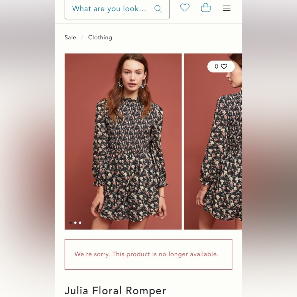 Elliatt Julia Floral Romper in Black with Pink & Cream Flowers